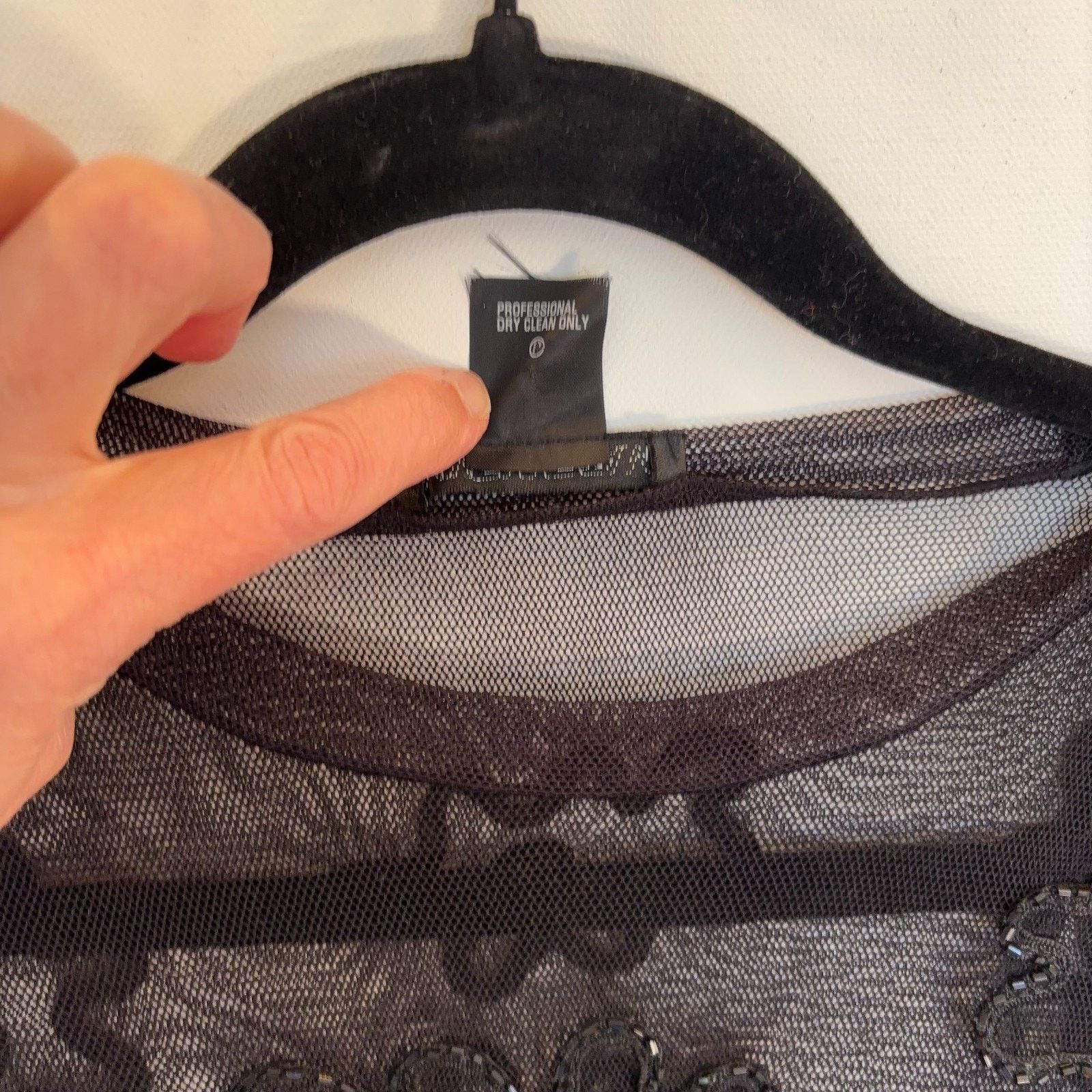 Vivienne Tam Vintage Vivienne Tam Sheer Beaded Top Womens Size 3 S Black Size S / US 4 / IT 40 - 8 Thumbnail
