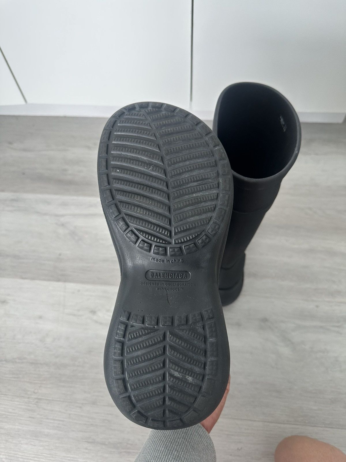 Balenciaga Balenciaga x Croc Boots (Black) Size US 9 / EU 42 - 22 Thumbnail