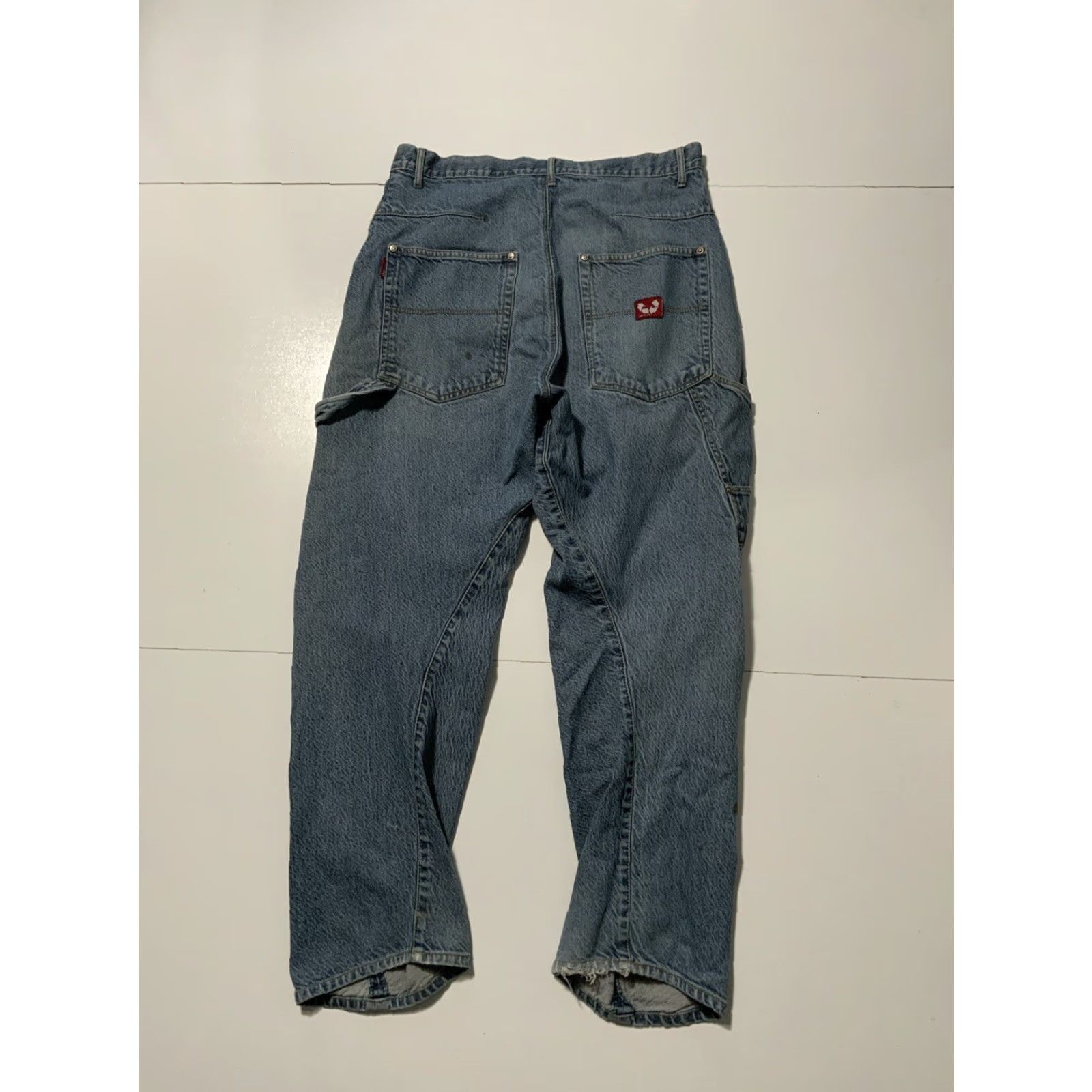 Vintage VINTAGE APCO Utility Carpenter Jeans Grunge Denim 34 Men's Blue 30 Inseam 8.5 Leg Opening 41.5 Inseam 30 1990s 2000s Mens Size US 34 / EU 50 - 2 Thumbnail