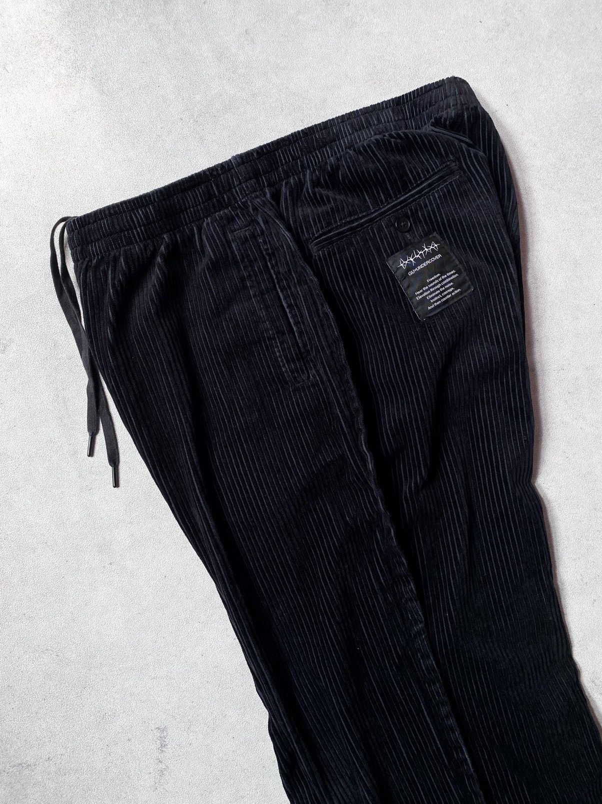 GU × Undercover GU x UNDERCOVER CORDUROY PANT BLACK Size US 34 / EU 50 - 8 Thumbnail