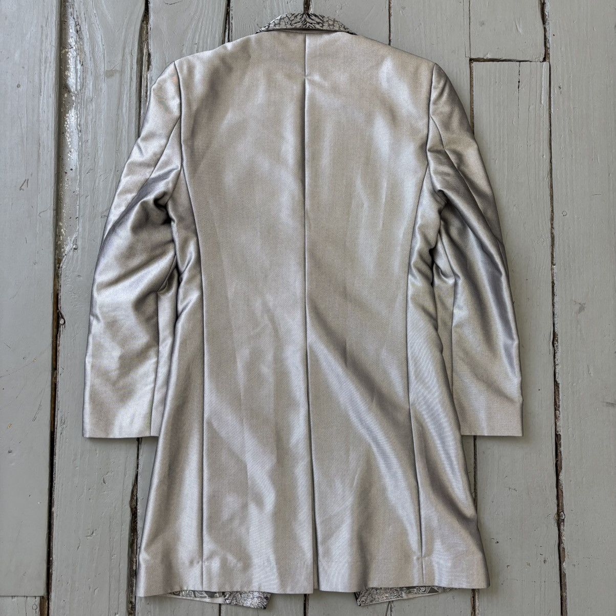 Japanese Brand MIDAS Silver Patterned Collar Blazer Size US S / EU 44-46 / 1 - 4 Thumbnail