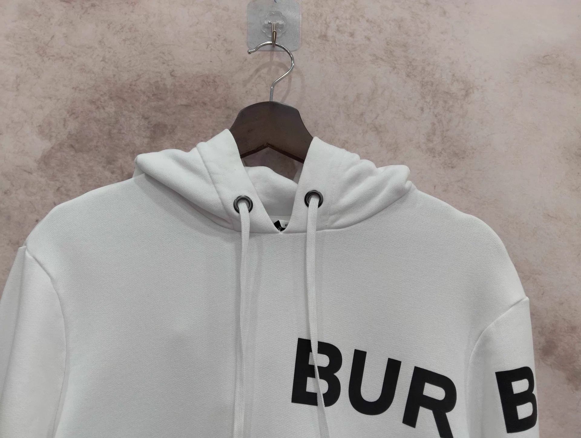 Burberry Burberry White Logo Print Hoodie XS Size US XS / EU 42 / 0 - 3 Thumbnail