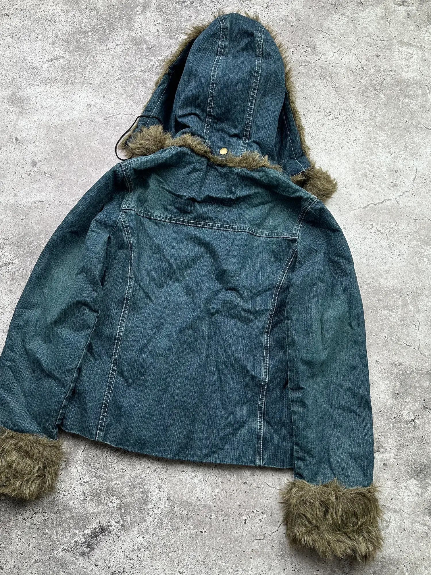 Japanese Brand Vintage Faux Fur Denim Jacket C607(V77) Size M / US 6-8 / IT 42-44 - 7 Thumbnail
