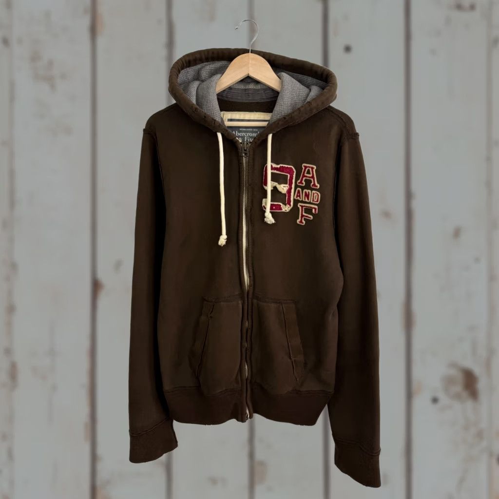Abercrombie & Fitch Abercrombie & Fitch Y2K Distressed Hoodie Opium Style Rare M Brown Mens Hoodie Zip (Size M/L) Size US M / EU 48-50 / 2 - 1 Thumbnail