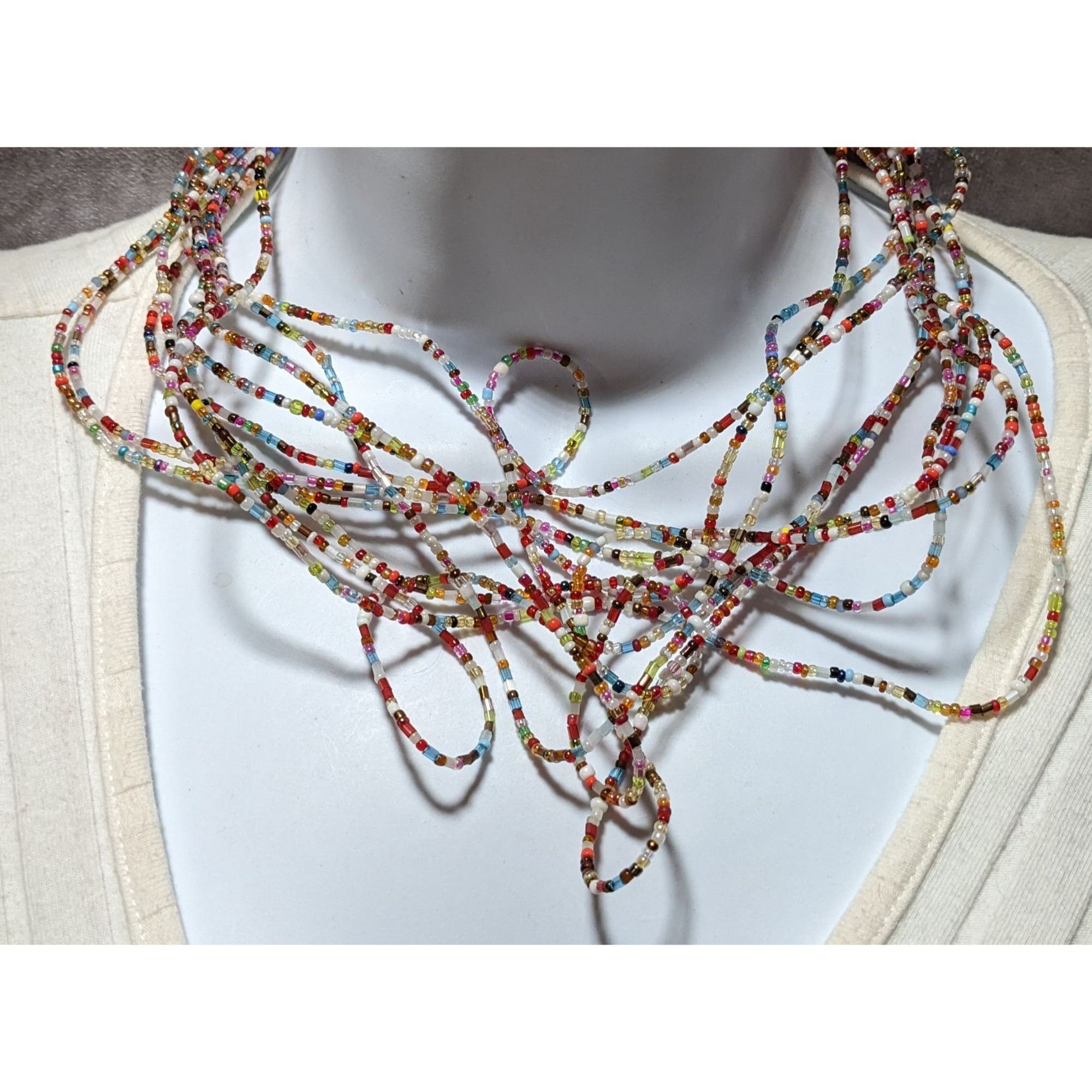 Other Chaotic Rainbow Beaded Necklace Size ONE SIZE - 5 Thumbnail