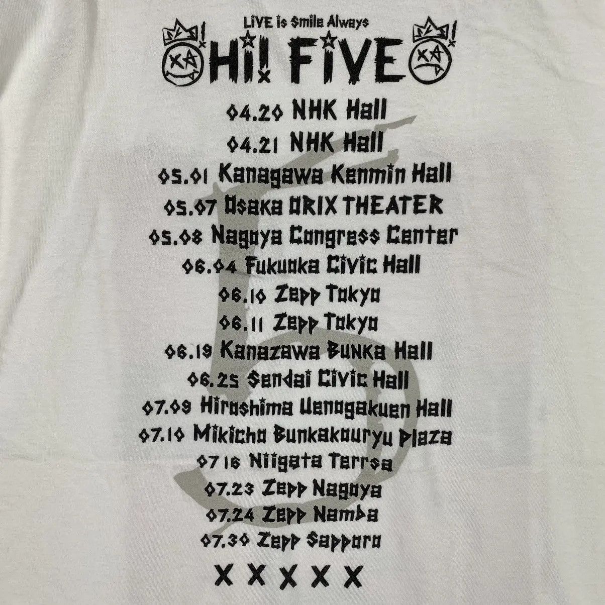 Band Tees LiSA JAPANESE SINGER HI FIVE 5TH ANNIVERSARY 2016 TEE Size US XL / EU 56 / 4 - 7 Thumbnail