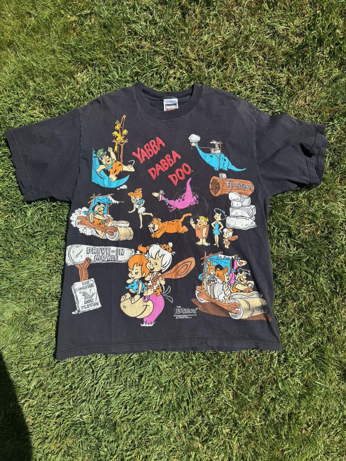Vintage 1994 Vintage Flintstones all over print Size US XL / EU 56 / 4 - 1 Thumbnail