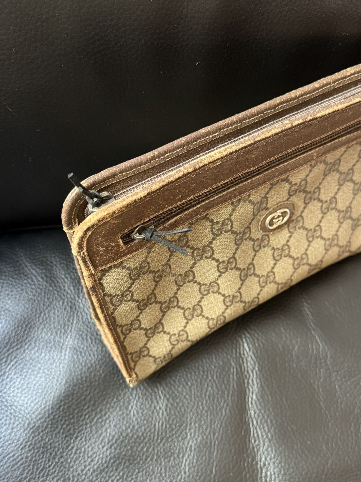 Gucci Vintage Gucci GG Monogram Clutch Bag/Pouch Size ONE SIZE - 3 Thumbnail