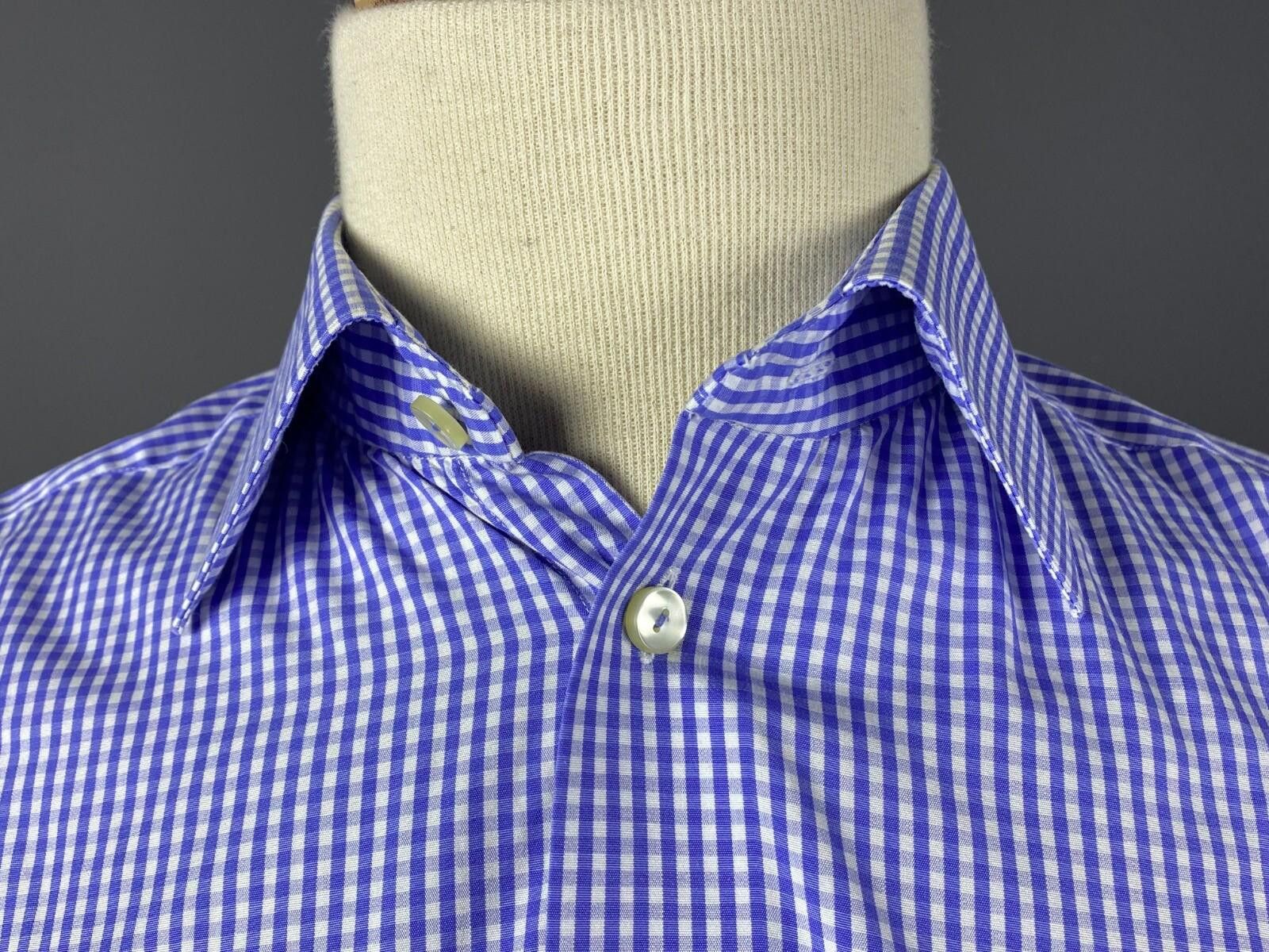 Eton Eton Contemporary Luxury Blue Dress Shirt Size 16 41 L Size US M / EU 48-50 / 2 - 4 Thumbnail