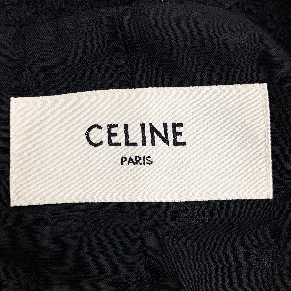 Celine Celine Black Single Breasted Wool Tweed Long Sleeve Jacket Size S / US 4 / IT 40 - 6 Thumbnail