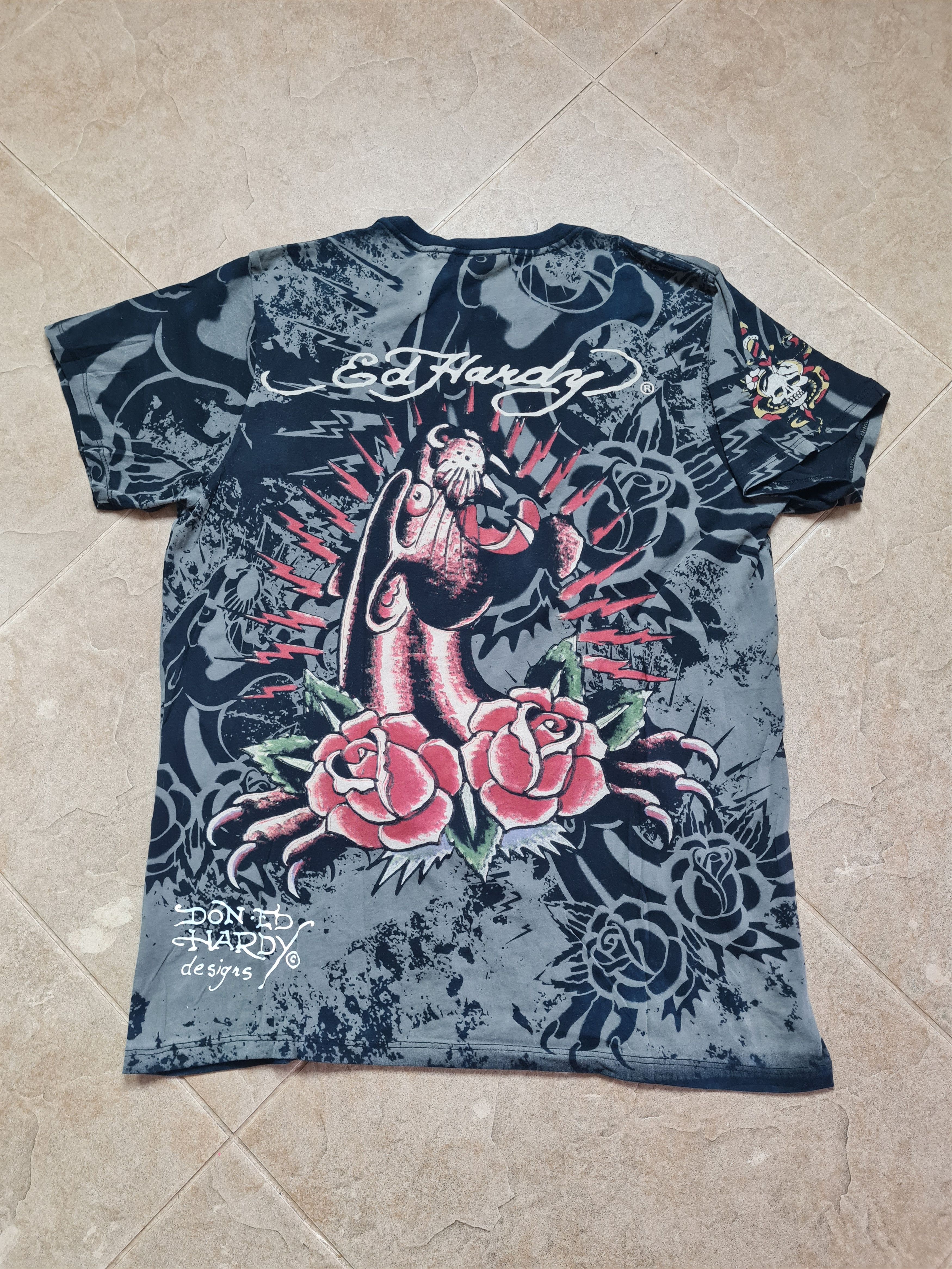 Ed Hardy Ed Hardy Snake Skull Graphic Christian Audigier Tattoo Y2K Size US XL / EU 56 / 4 - 12 Thumbnail