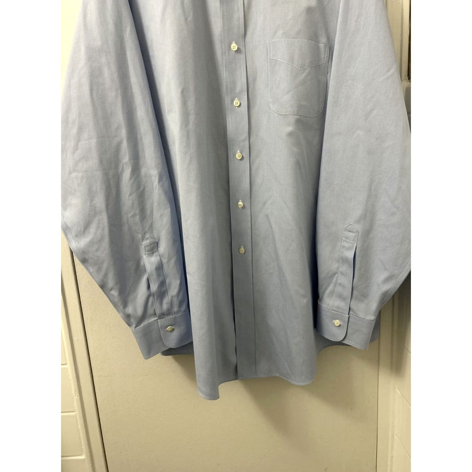 Brooks Brothers Brooks Brothers Original Polo Shirt Men 18 Blue Houndstooth Supima Button Up L/S Dress Shirt Regal/Regent Fit Size US XXL / EU 58 / 5 - 3 Thumbnail