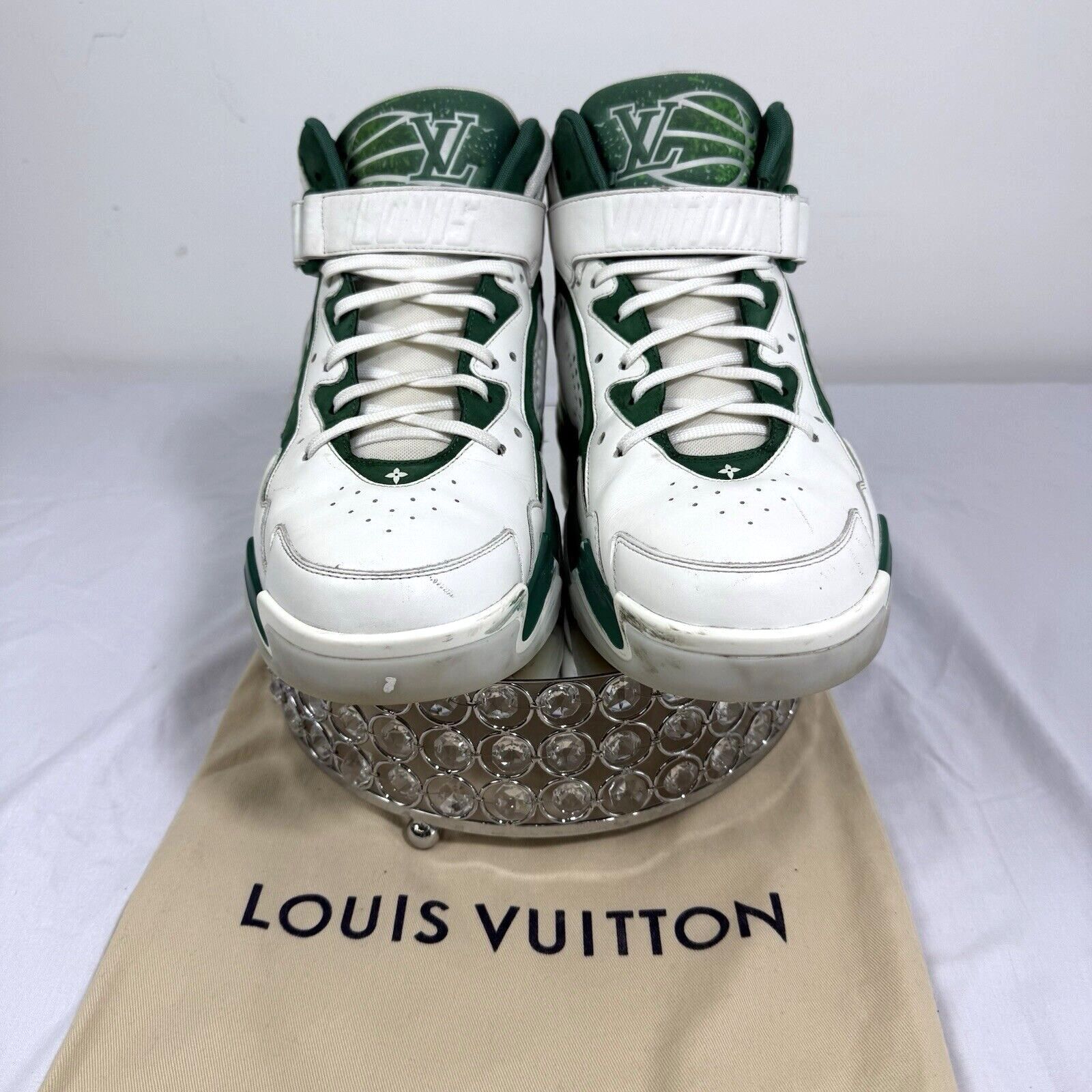 Louis Vuitton Louis Vuitton Trainer 2 Sneaker Boot White Green size USA 9 Size US 9 / EU 42 - 3 Thumbnail