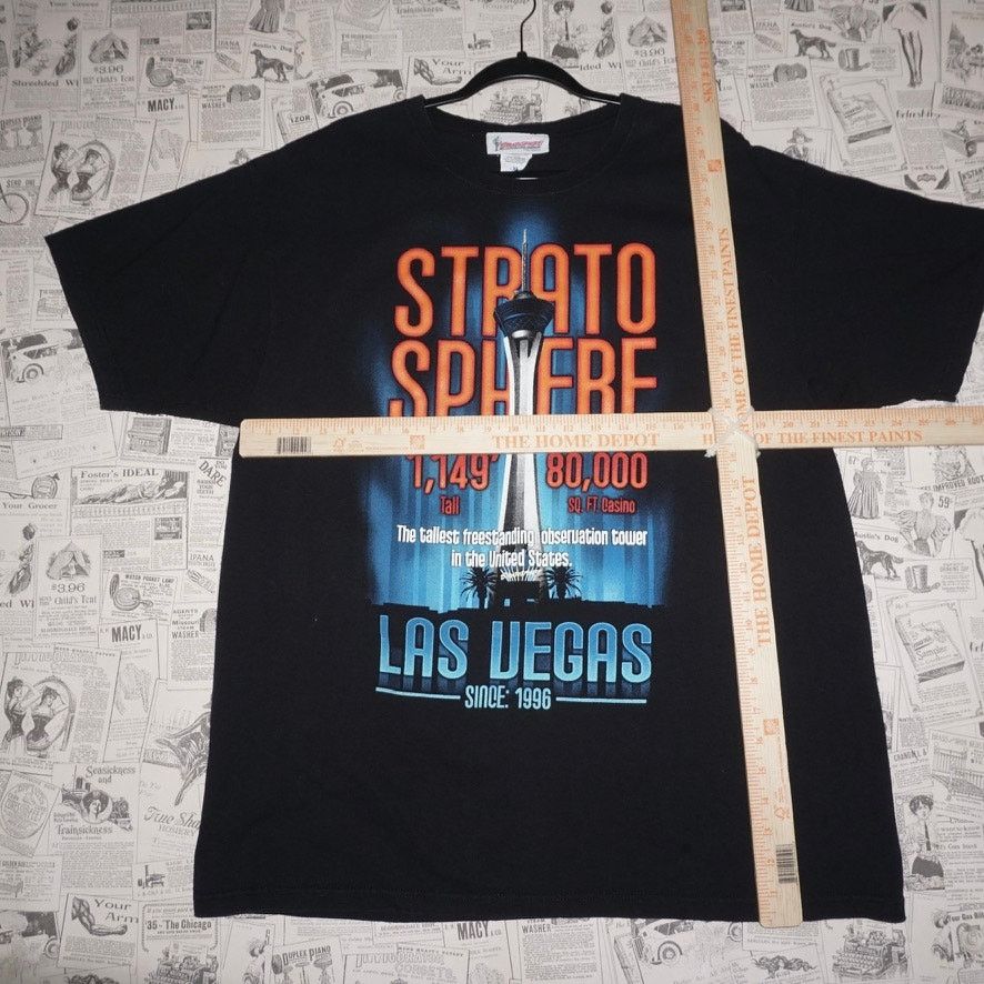 Vintage XL - Vintage Y2K the stratosphere tourist promo 00s t-shirt Size US XL / EU 56 / 4 - 4 Thumbnail