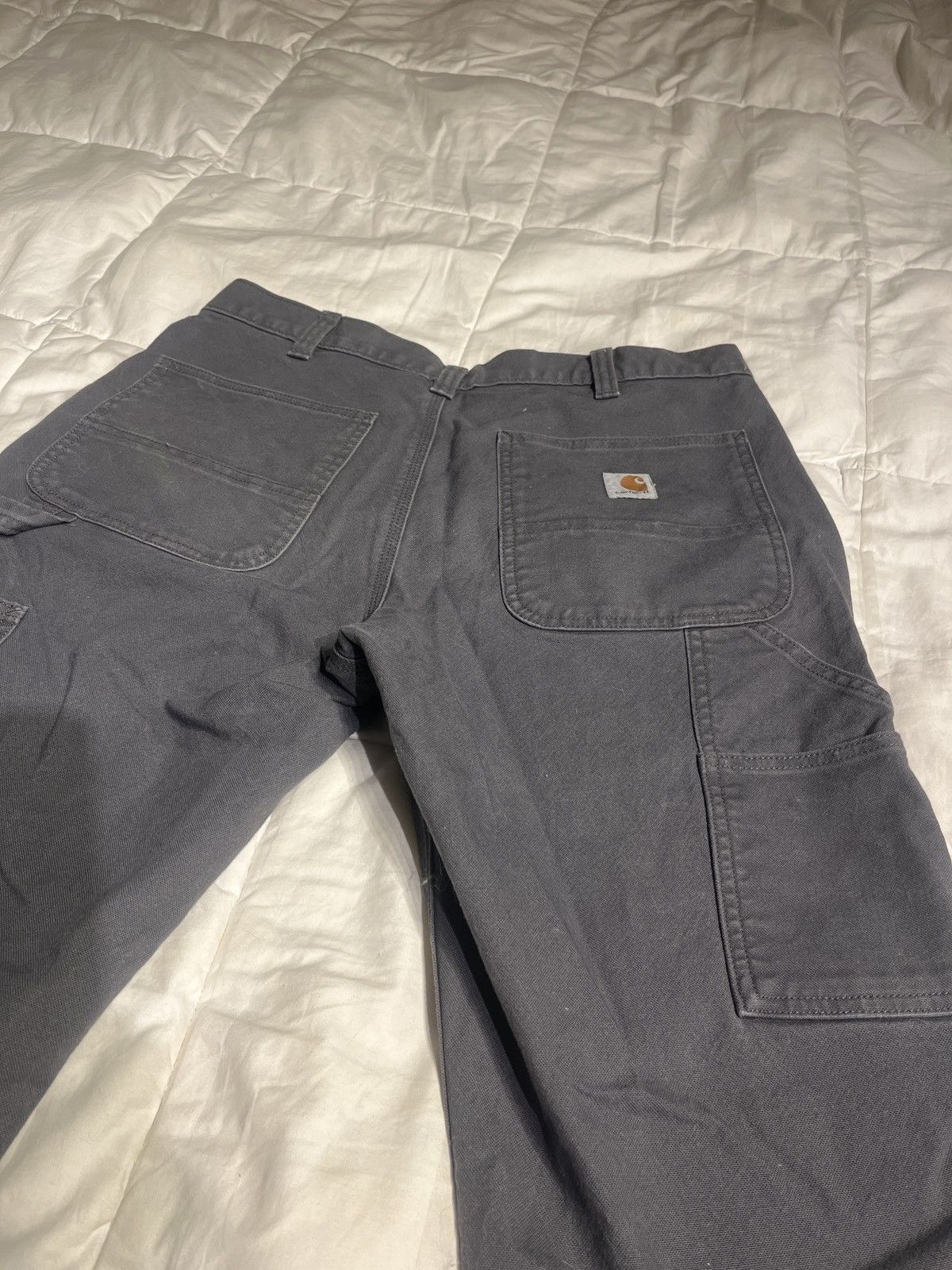 Carhartt × Vintage Gray Vintage Relaxed Fit Carhartt Gray Carpenter Work Pants Size US 33 - 4 Thumbnail