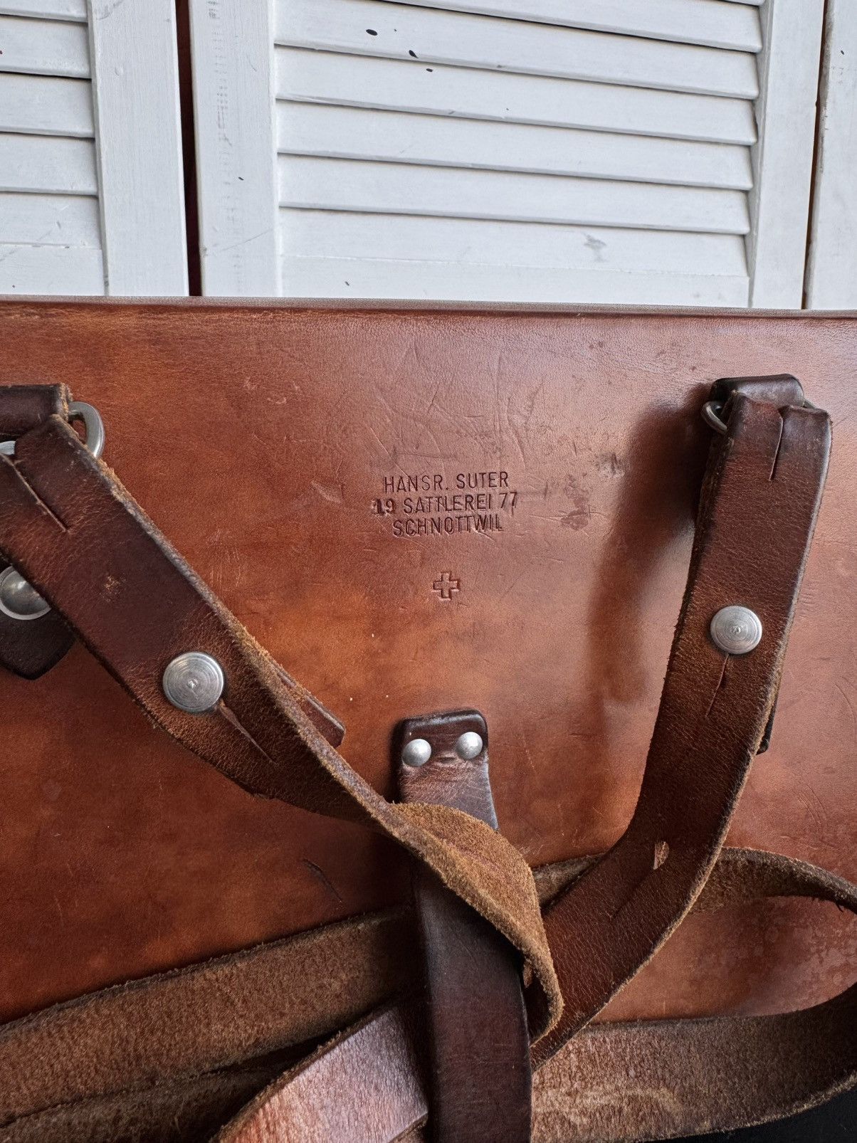 Vintage Vintage Swiss Army Leather Satchel Handcrafted Bag 1977 Size ONE SIZE - 7 Thumbnail