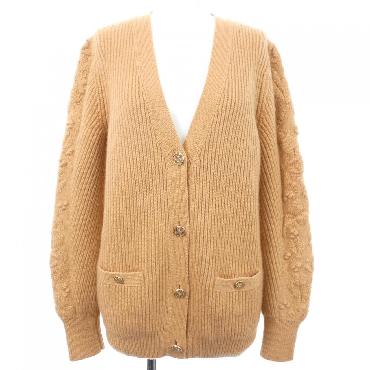Chanel Chanel Chanel Cashmere Cardigan Textile Tops P70966K10202 DUTY FREE for USA Size ONE SIZE - 1 Thumbnail