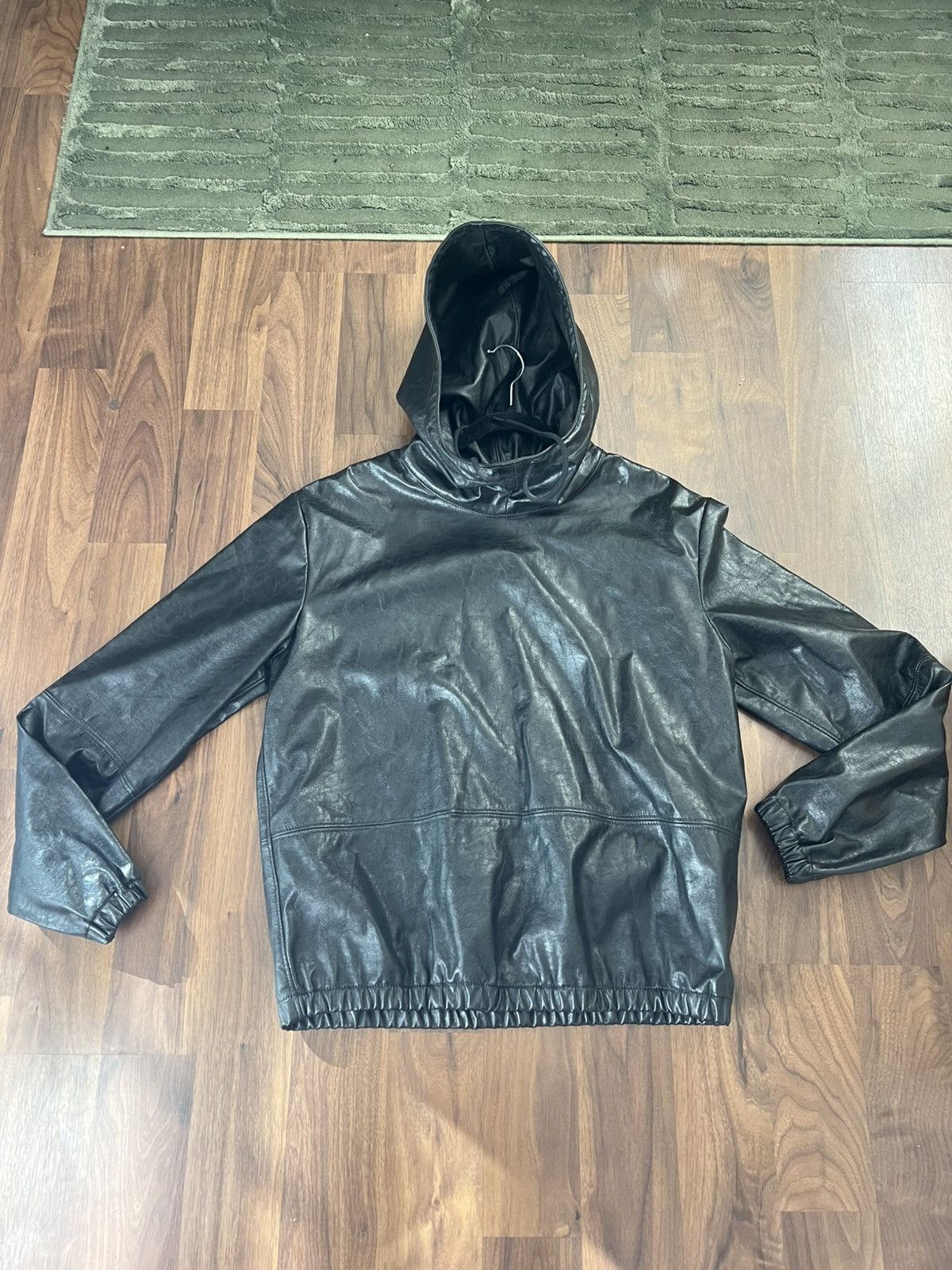 MSGM MSGM Faux leather black hoodie pullover sweatshirt 46 XS Size L / US 10 / IT 46 - 12 Thumbnail