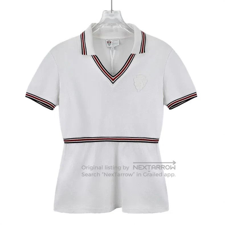 Gucci Gucci White pearl mesh striped short-sleeved cotton dress Size M / US 6-8 / IT 42-44 - 1 Thumbnail