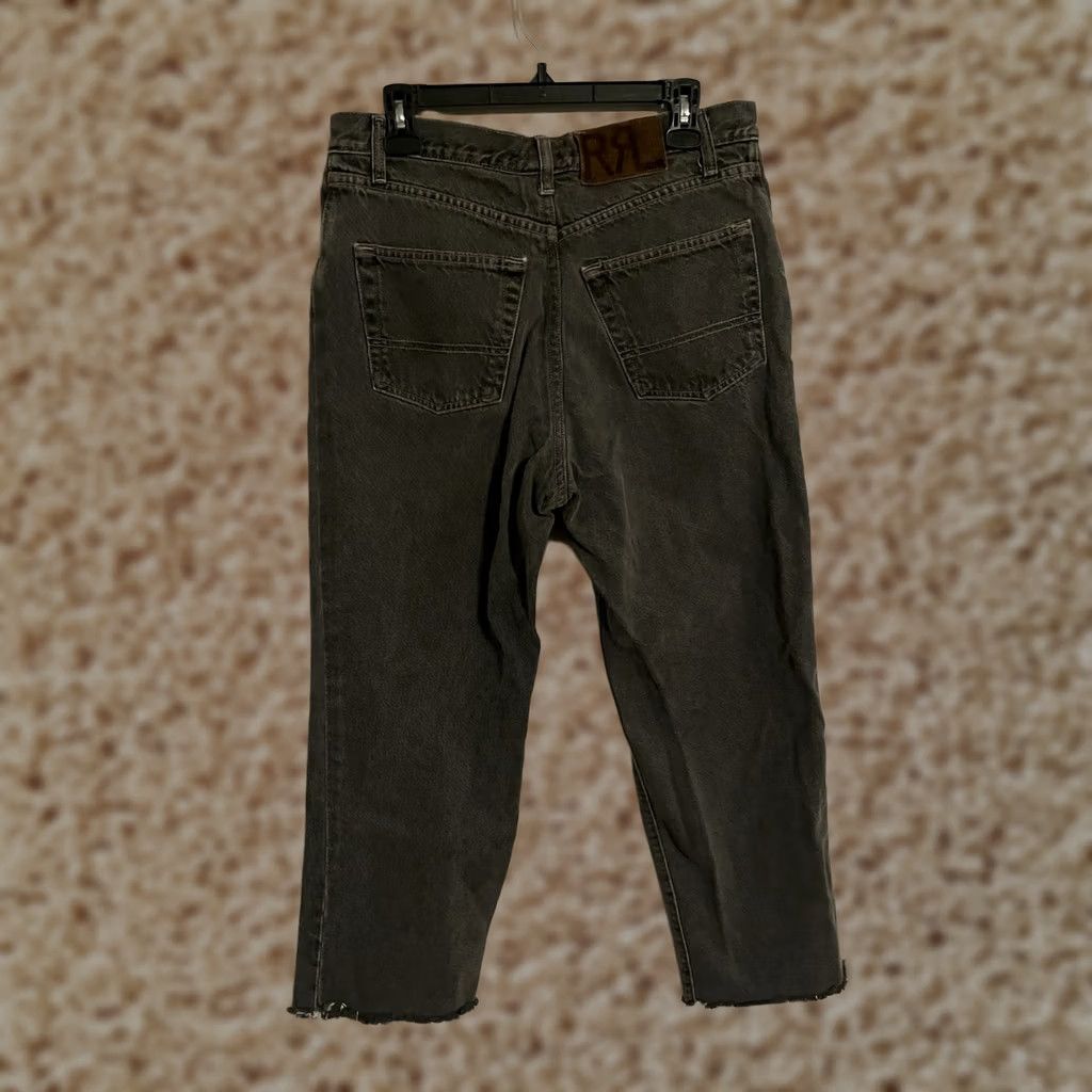 Vintage VTG RRL Ralph Lauren Double RL Black Faded Denim Jeans Distressed - Men's 32x28 Jeans Size US 32 / EU 48 - 1 Thumbnail