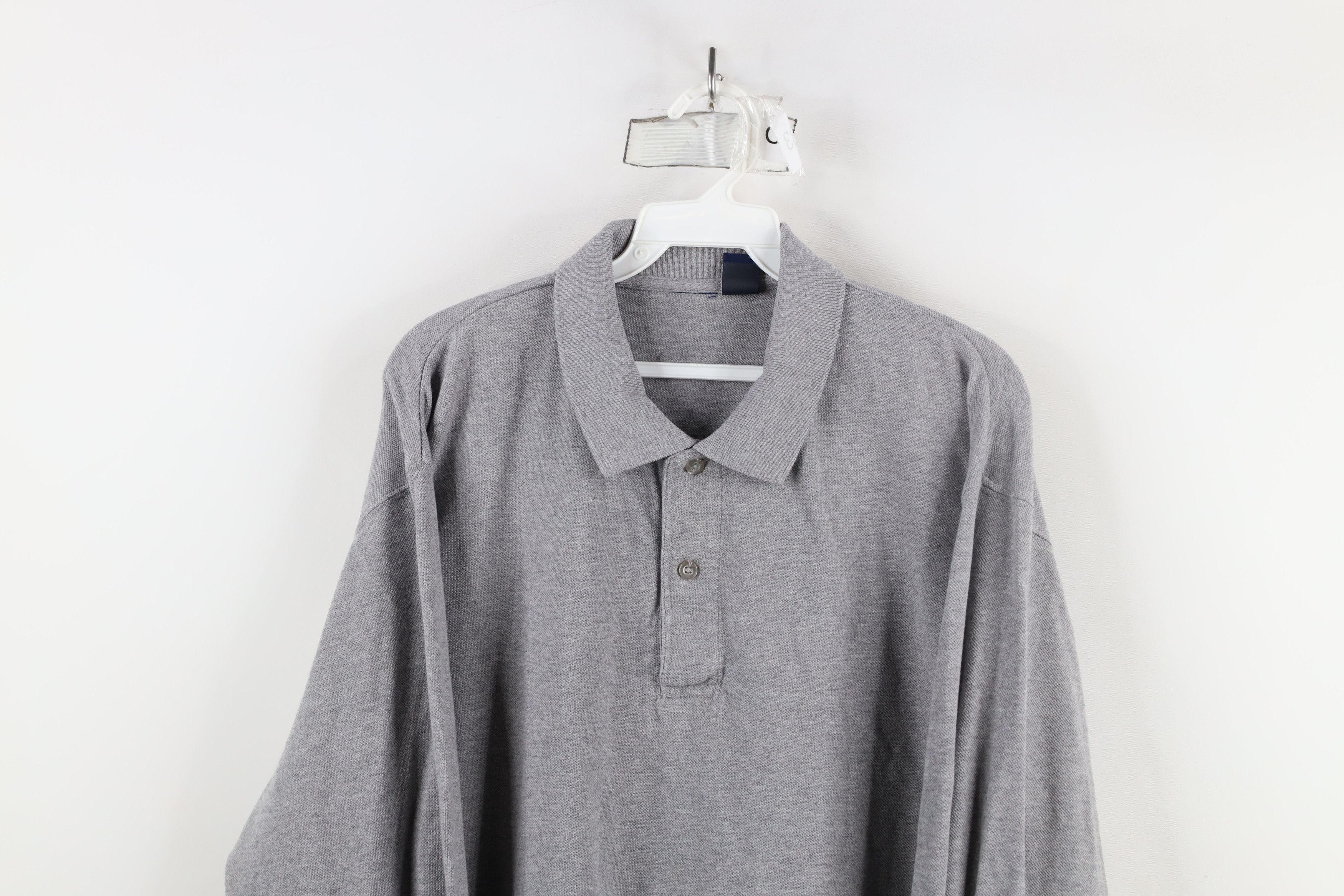 Vintage Vintage 90s Streetwear Long Sleeve Rugby Polo Shirt Gray Size US L / EU 52-54 / 3 - 2 Thumbnail