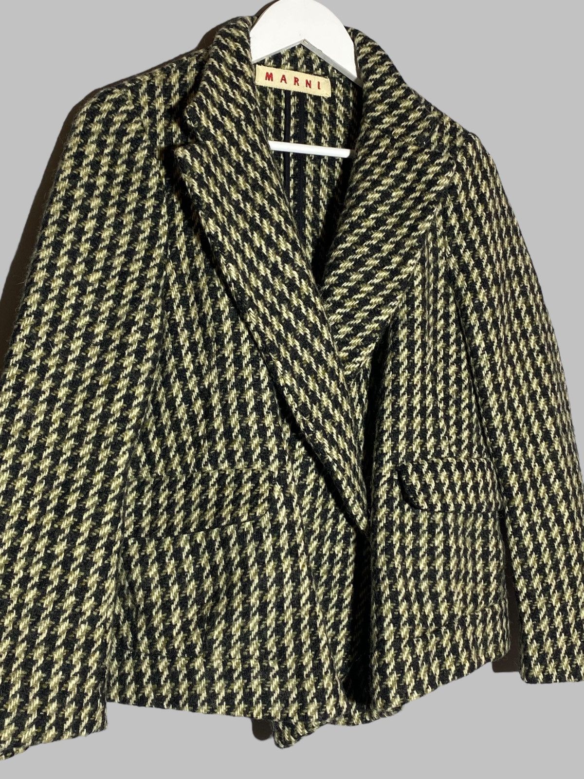 Marni Marni Wool Tweed Jacket Houndstooth Pattern Women’s Size 44 Size M / US 6-8 / IT 42-44 - 3 Thumbnail