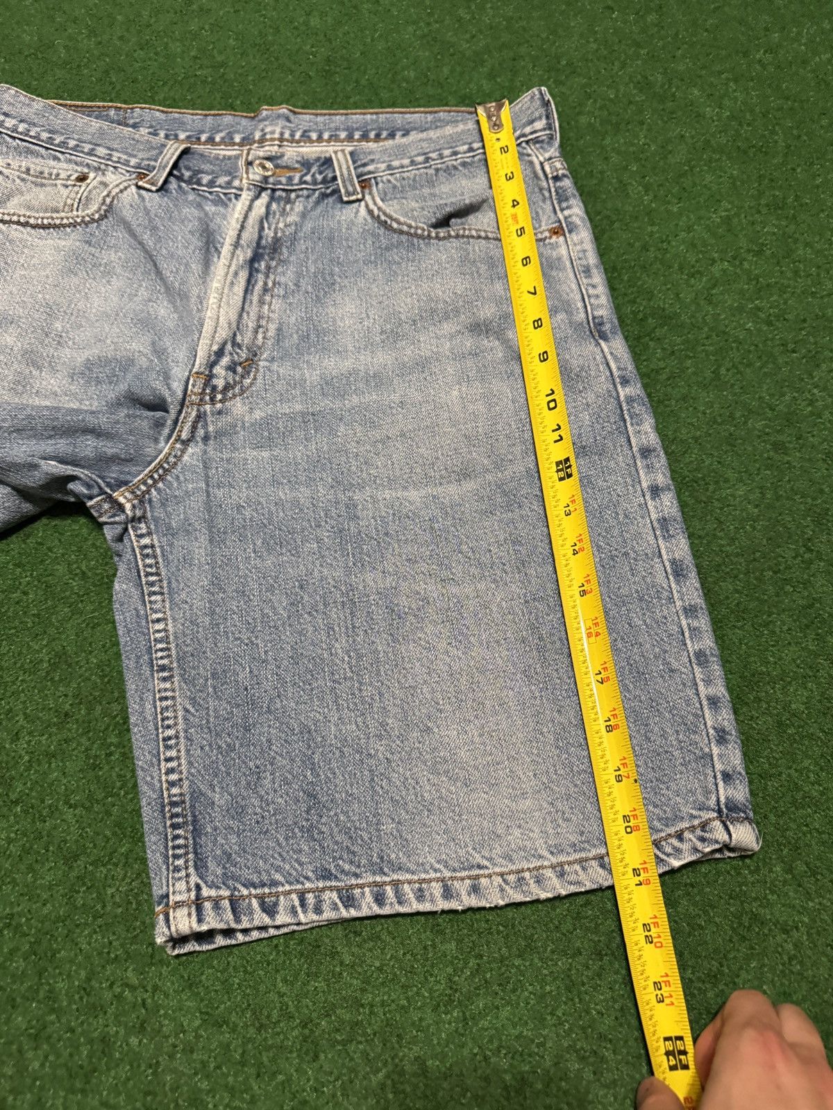 Levi's Y2K Levi’s 550 Relaxed Fit Baggy Jorts Grunge Denim Shorts Size US 34 / EU 50 - 8 Thumbnail