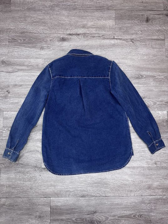 J.McLaughlin Denim Button Down Shirt XS Long Sleeve Chambray Collared Top Size XS / US 0-2 / IT 36-38 - 5 Thumbnail