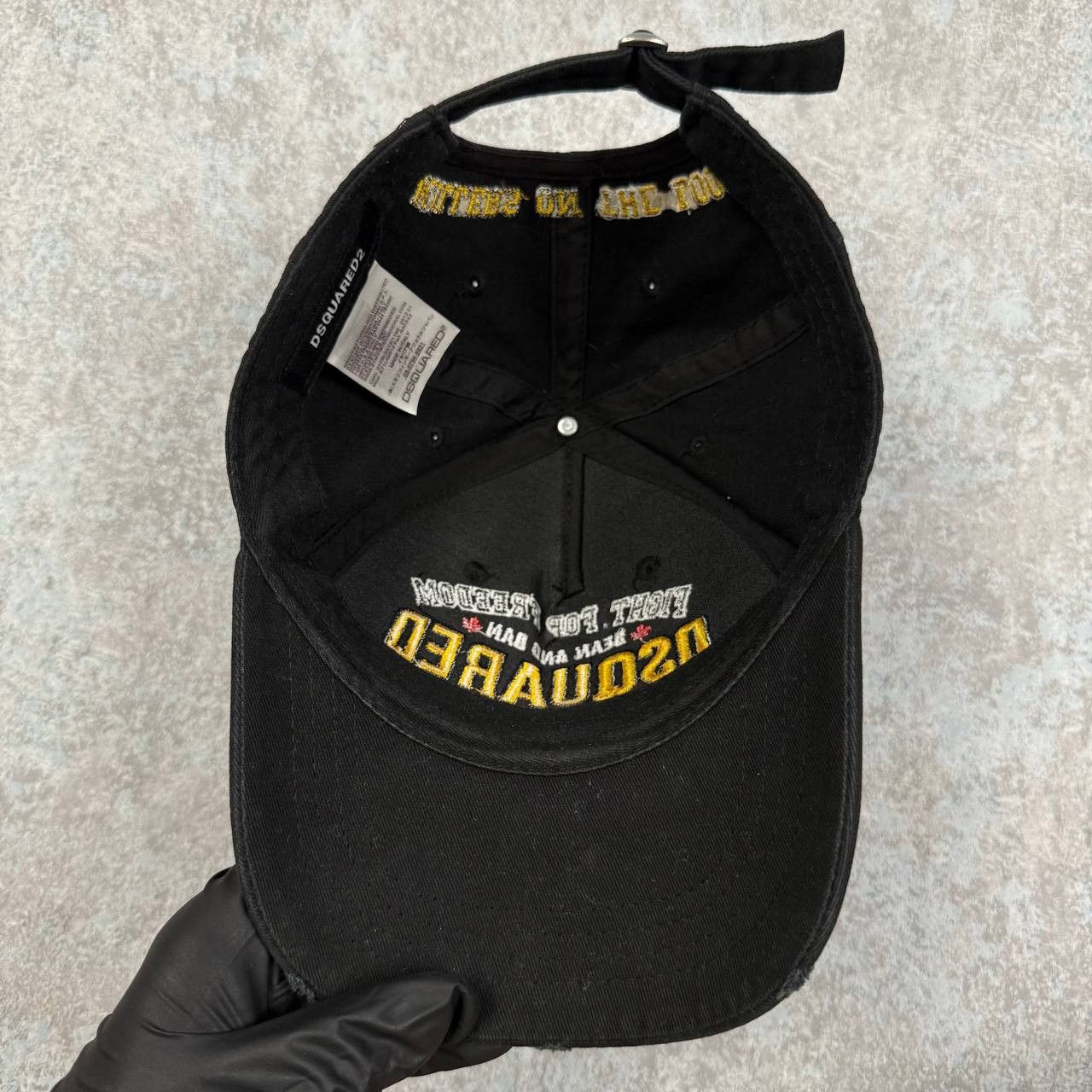 Dsquared2 Dsquared2 Fight For Freedom Distressed Cap Size ONE SIZE - 6 Thumbnail