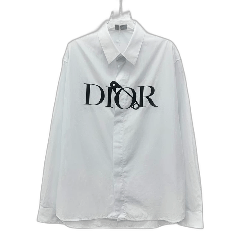 Dior Dior white logo long sleeve shirt Size US M / EU 48-50 / 2 - 1 Thumbnail