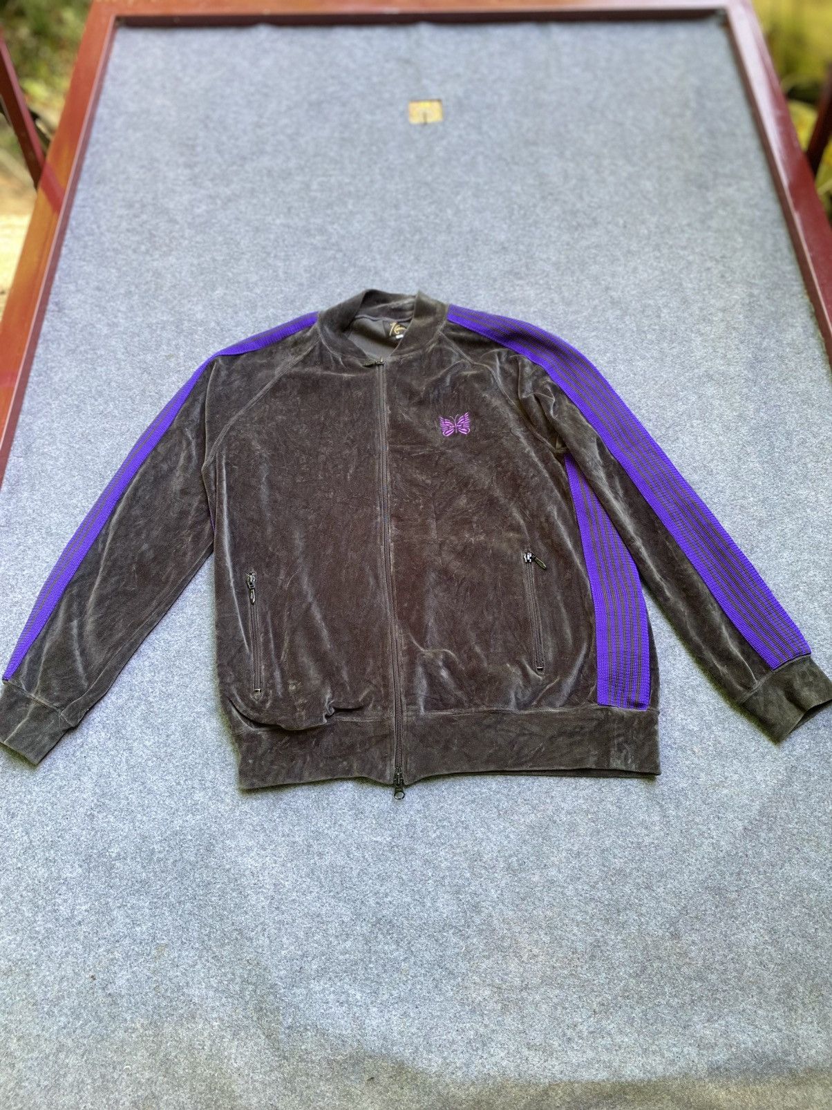 Needles Needles Velour Rib Collar Track Jacket Size US L / EU 52-54 / 3 - 14 Thumbnail