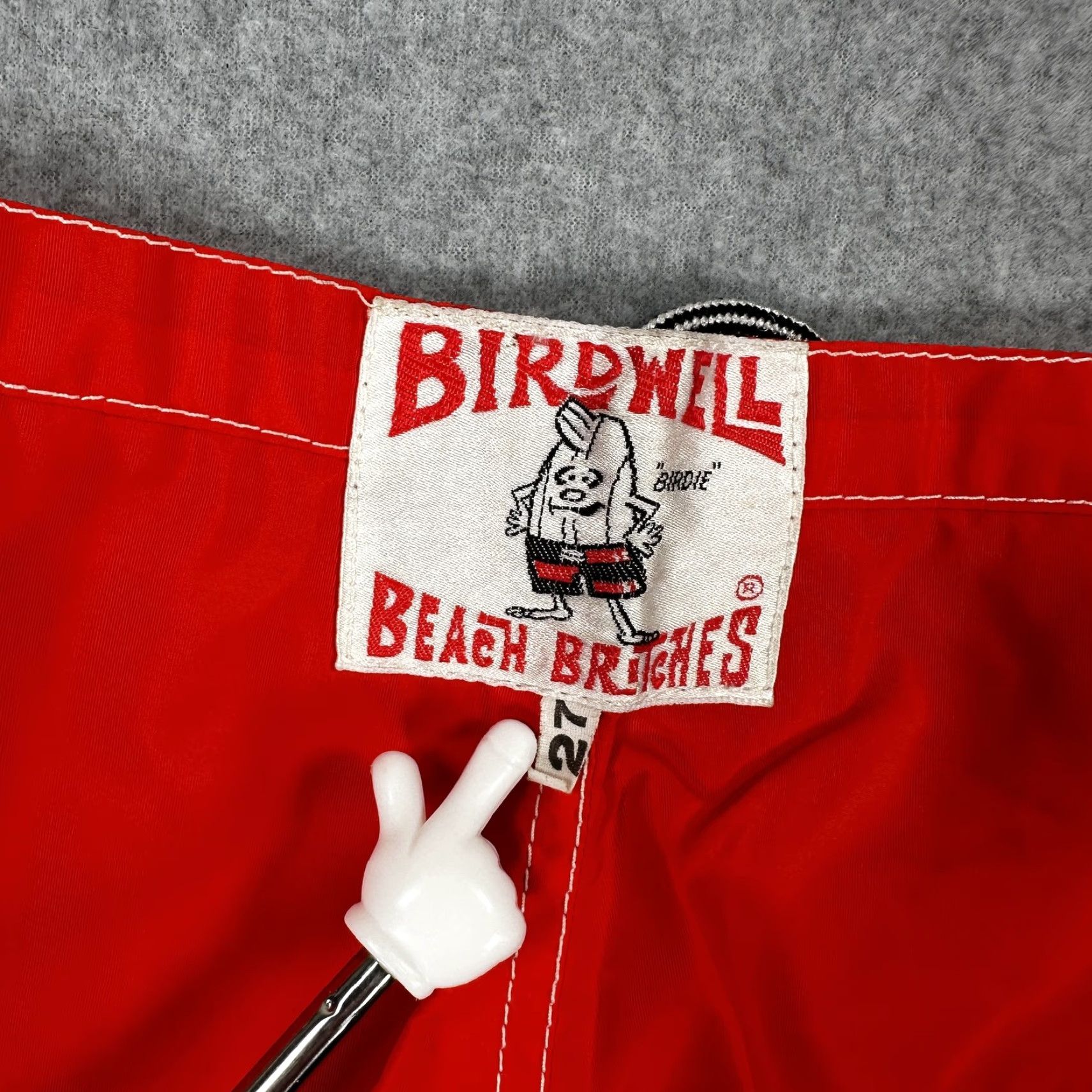Vintage Birdwell Beach Britches Shorts Mens 27 Red Board Shorts Surf Trunks Pocket Size US 27 - 6 Thumbnail