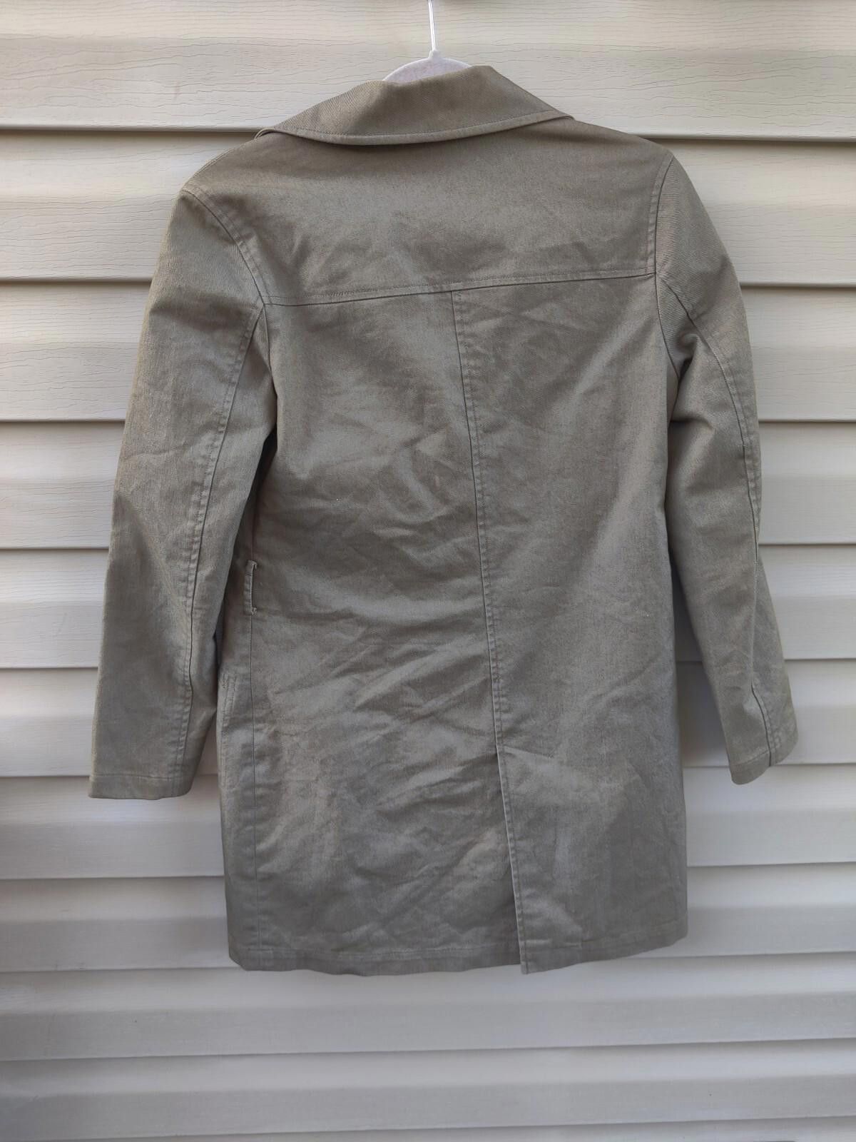 Old Navy 2002 Old Navy Green Long Pea Coat Jacket Button Down Size S / US 4 / IT 40 - 8 Thumbnail