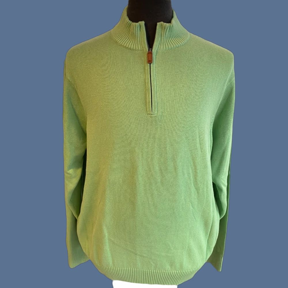 Vineyard Vines Vineyard Vines Green 1/4 Zip Sweater Pullover Cotton Cashmere Mens L Preppy Shirt? Size US L / EU 52-54 / 3 - 1 Thumbnail