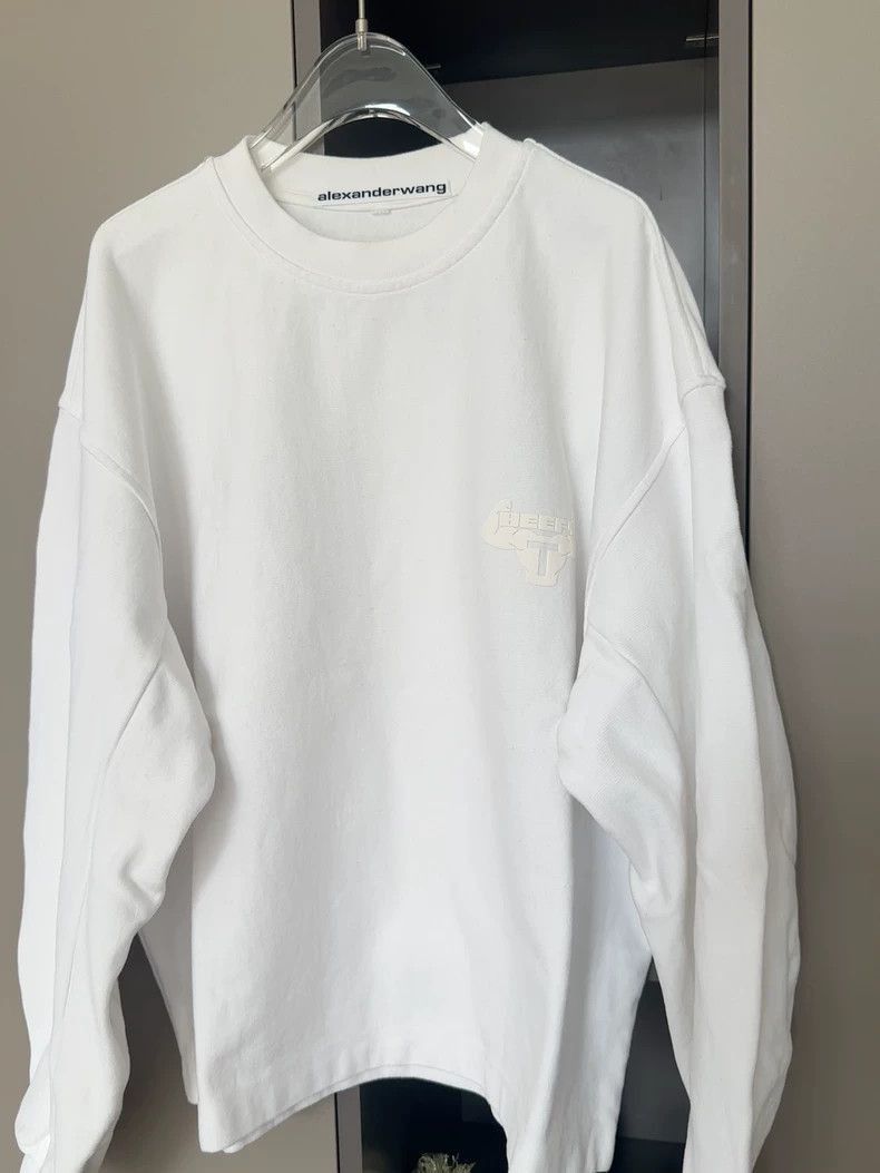 Alexander Wang Alexander Wang White Loose Sweatshirt- Size S / US 4 / IT 40 - 1 Thumbnail
