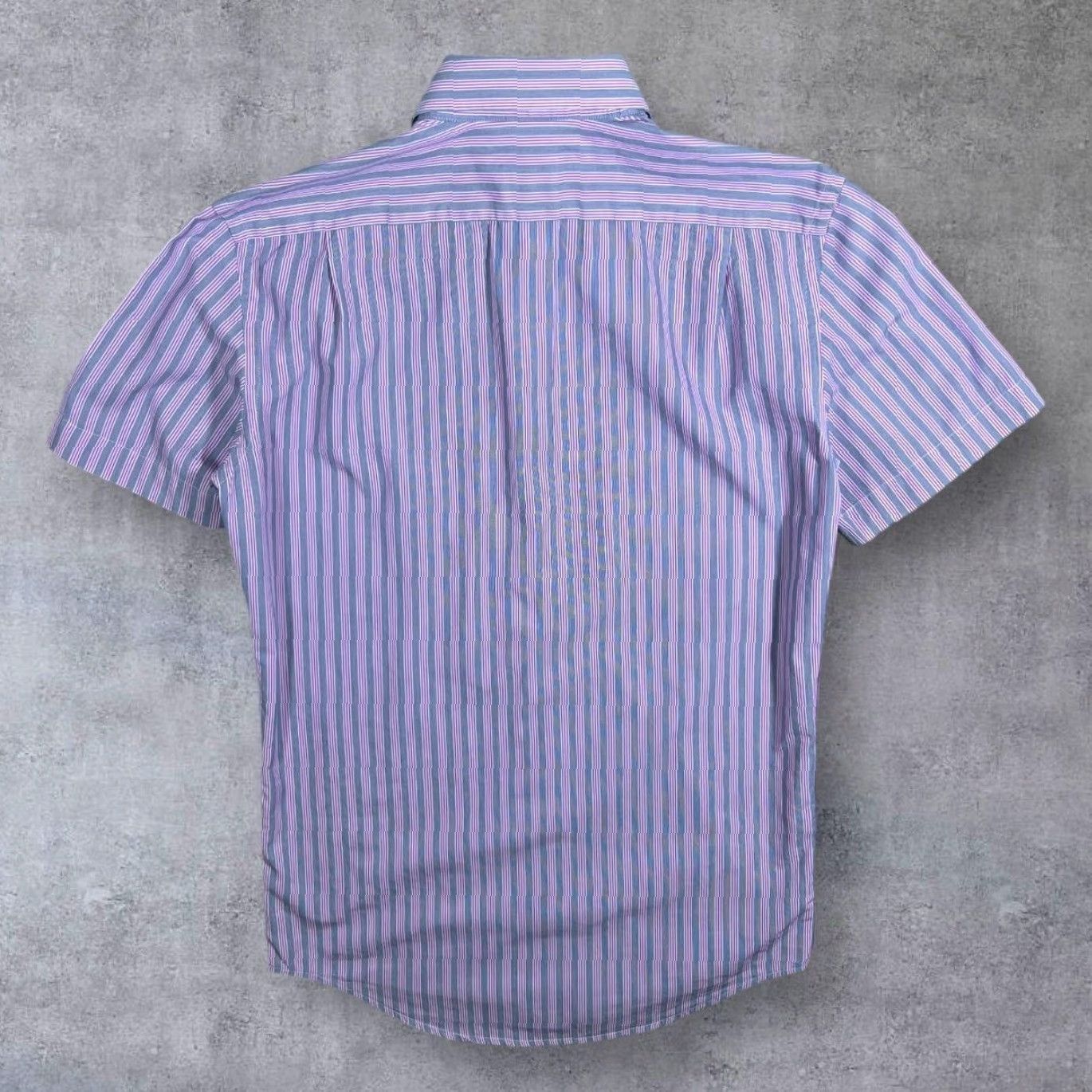Lacoste Lacoste Regular Fit Pink White Navy Striped Short Sleeve Button-Up Shirt 38 S Mens Shirt Size US S / EU 44-46 / 1 - 2 Thumbnail