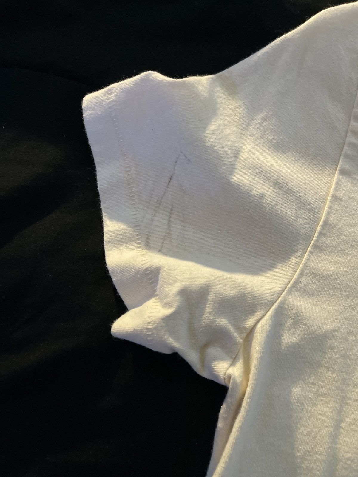 Helmut Lang Helmut Lang Cream Embroidery T Shirt Size US M / EU 48-50 / 2 - 6 Thumbnail