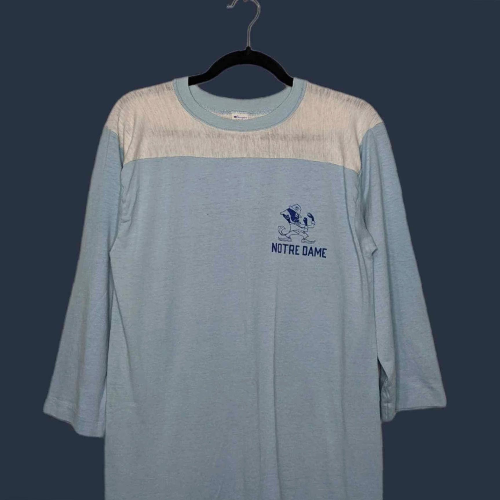 Champion VINTAGE Champion Shirt L Women Blue 1990s College University Top Long Sleep/School Shirt Women? Size L / US 10 / IT 46 - 2 Thumbnail