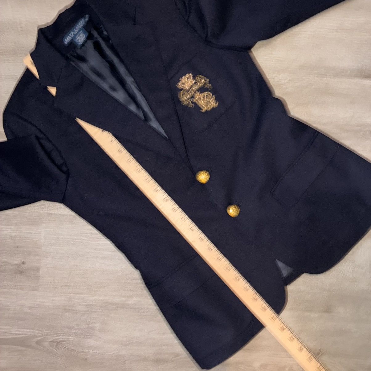 Polo Ralph Lauren Polo Ralph Lauren Ladies Blue Blazer Jacket Sz 10 Wool Size 38R - 4 Thumbnail