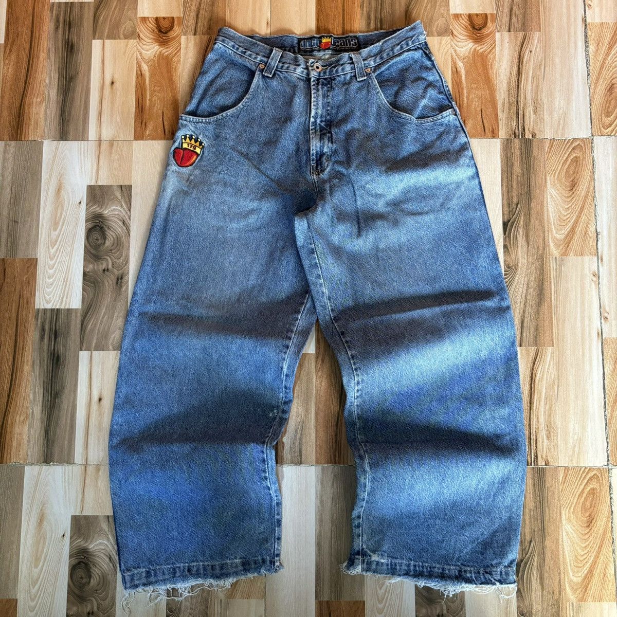 image of Crazy Vintage 90's Jnco Pipes Baggy Jeans in Blue, Men's (Size 34)