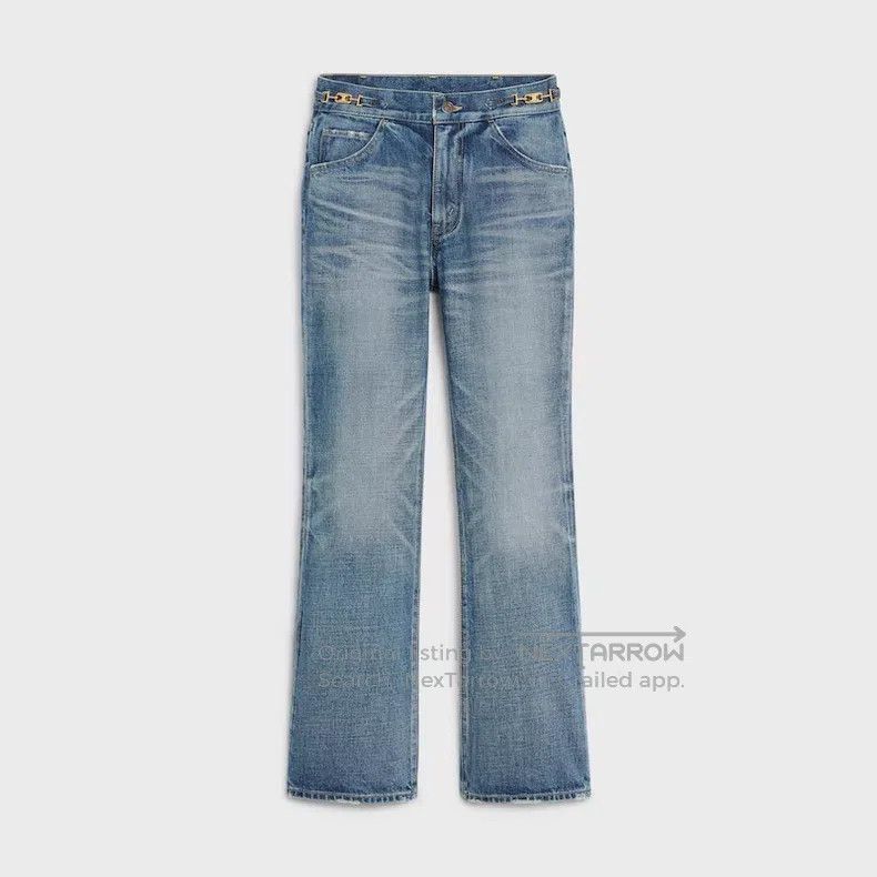 Celine CELINE Washed Mid-Rise Denim Jeans Size US 29 - 9 Thumbnail