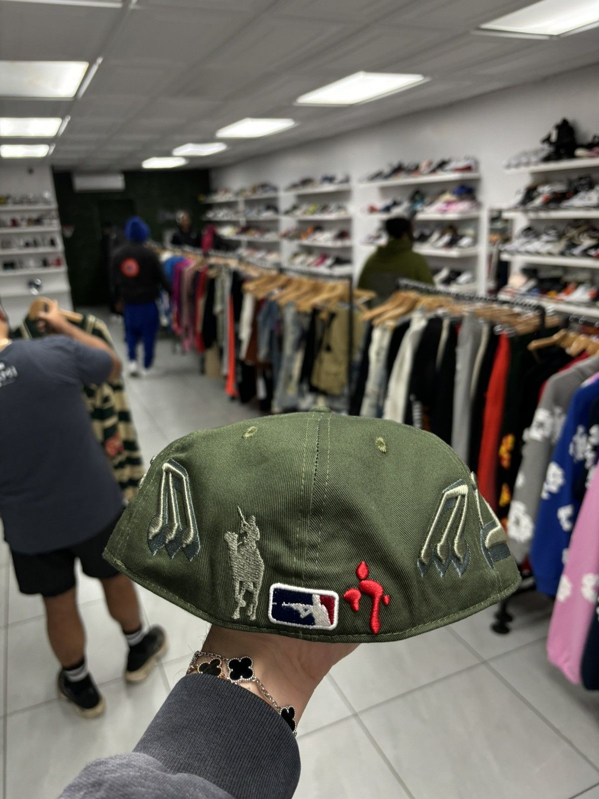 murd333r.fm Murd333r.fm green olive cap 7 3/8 Size ONE SIZE - 2 Thumbnail
