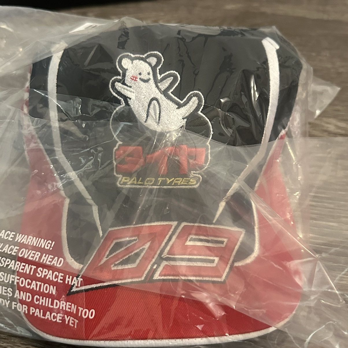 image of Palace Faster 6-Panel Racing Hat Black/red Ss24 - In Hand, Men's