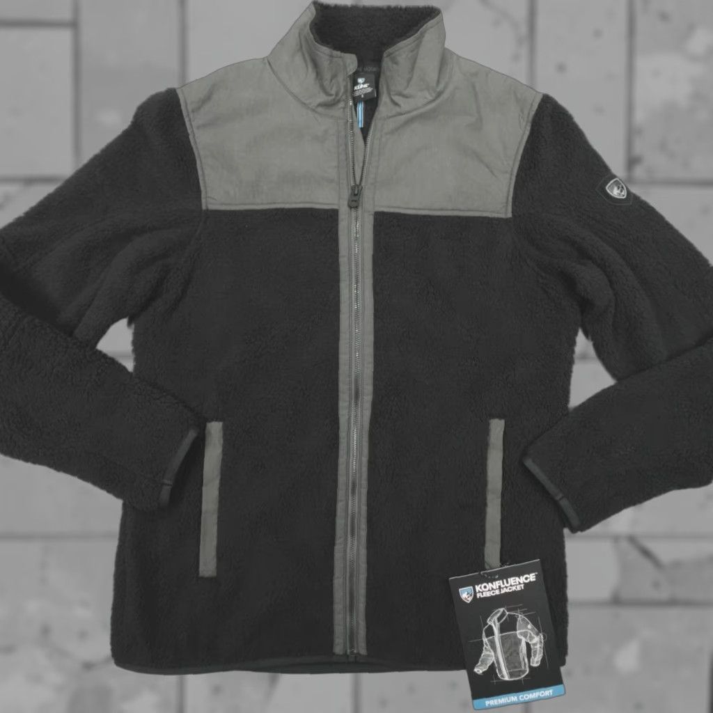 Vintage Kuhl Konfluence Jacket Fleece Men Size S Raven/Carbon Lightweight Warmth Spring Winter Fall Full Zip Pockets Outdoors Hiking Regular Stand-Up Logo Size US S / EU 44-46 / 1 - 1 Thumbnail