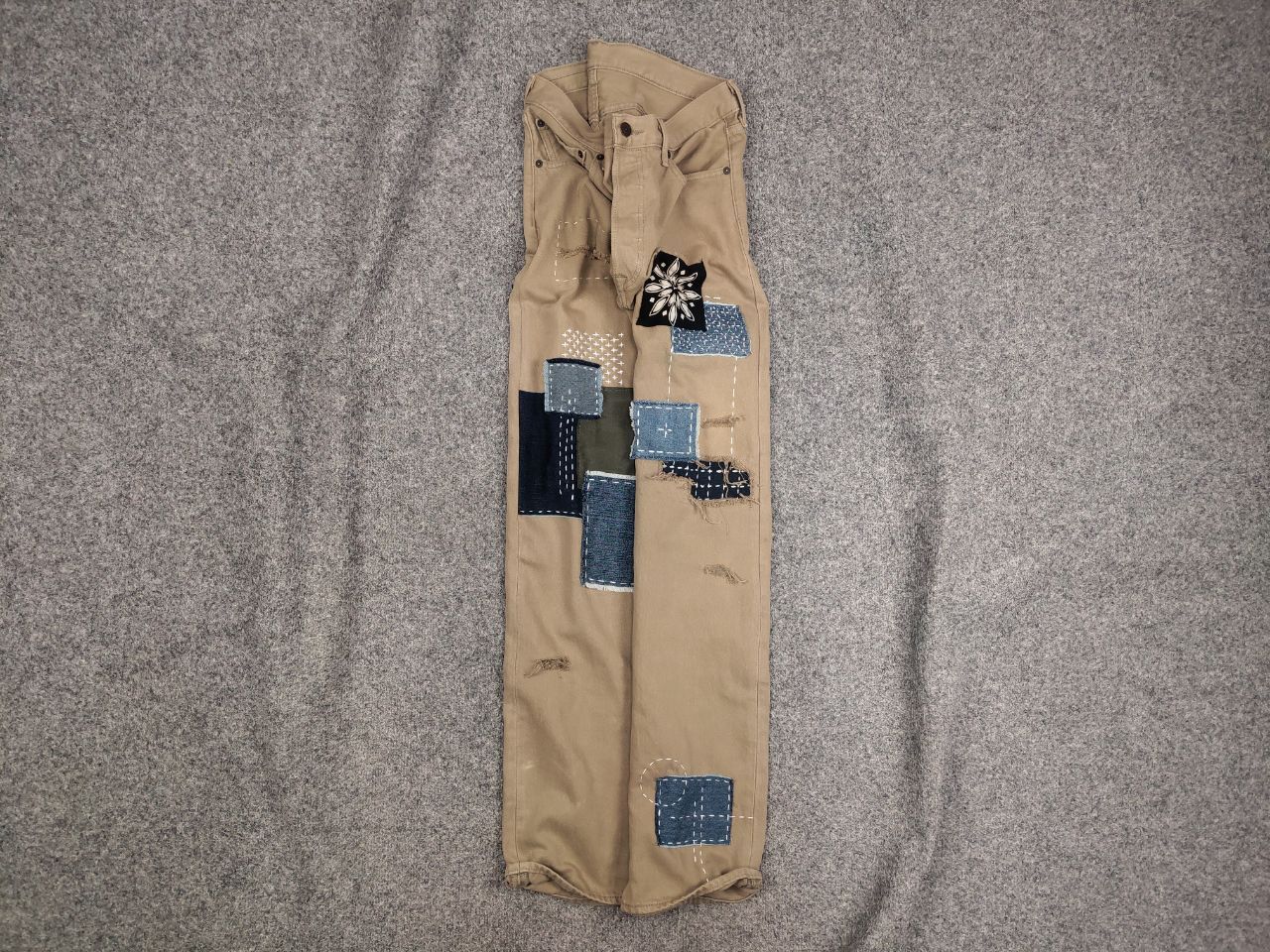 Levi's Vintage Levis 501 sashiko patchworks Jeans Kapital Style Size US 33 - 1 Thumbnail