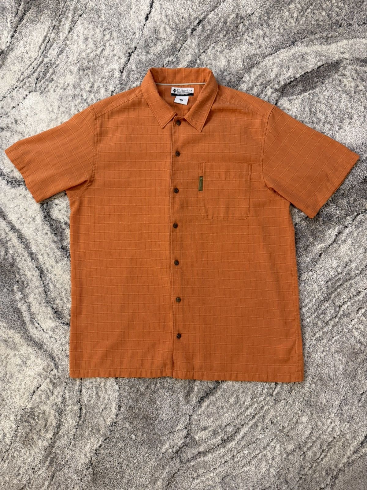 Columbia Columbia Orange Short Sleeve Button Up Shirt Size US L / EU 52-54 / 3 - 1 Thumbnail