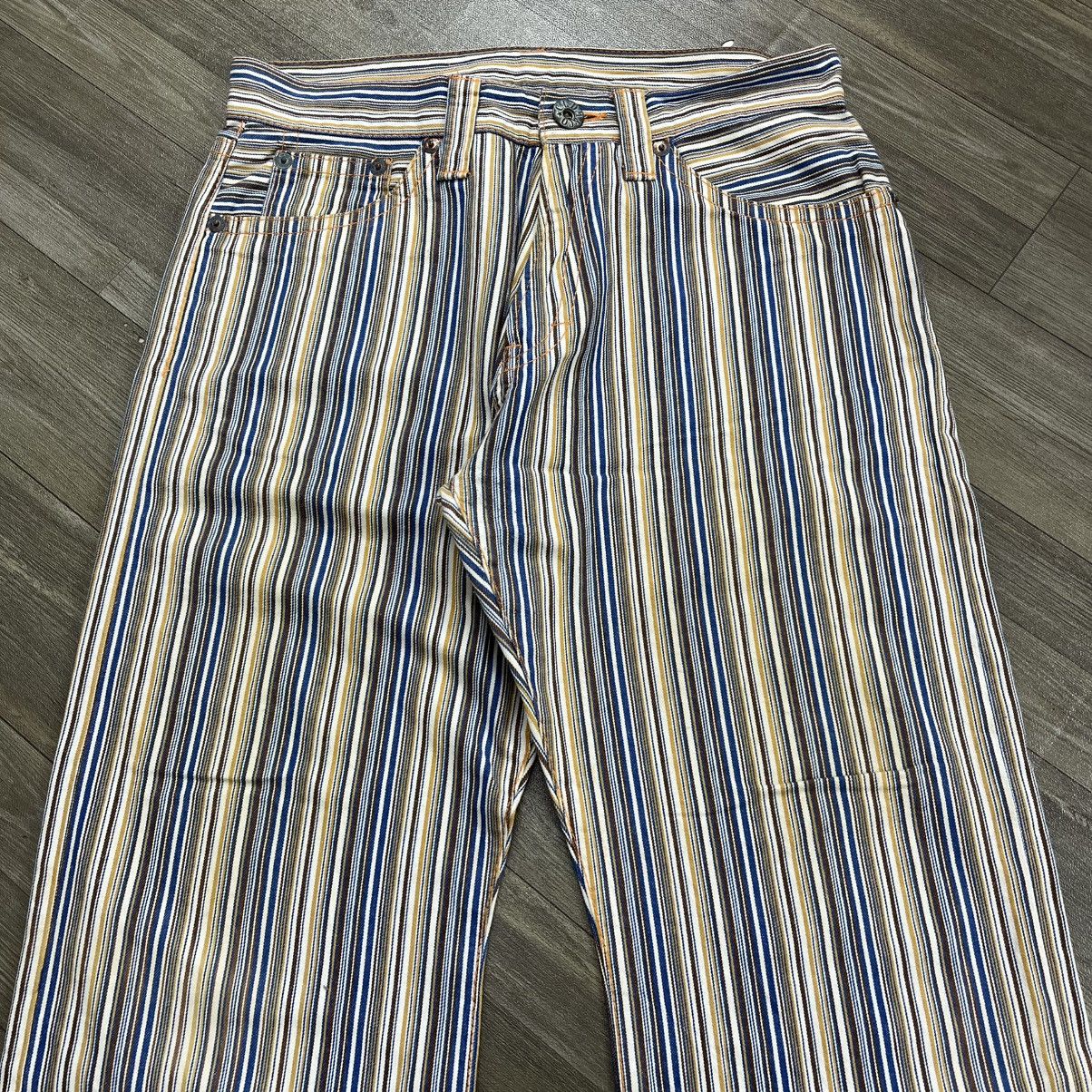 Japanese Brand 2000s Cocolulu Japan Printed Logo Gyaru Style Striped Jeans Size US 33 - 16 Thumbnail