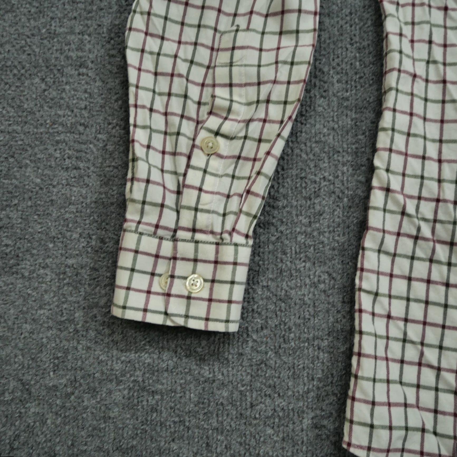 Orvis Orvis Shirt Mens M Cream Red Green Plaid Button Up Long Sleeve Size US M / EU 48-50 / 2 - 6 Thumbnail