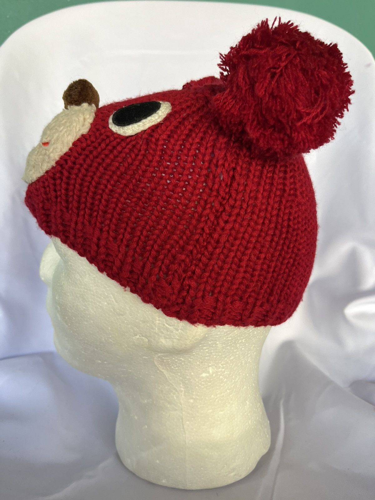 Japanese Brand × Vintage Knitted Crochet Beanie Hast Size ONE SIZE - 3 Thumbnail
