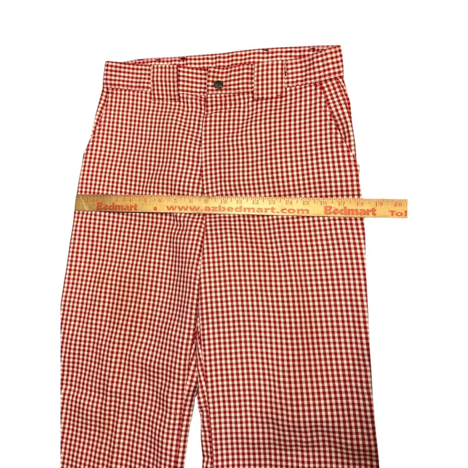 Vintage VINTAGE 70s Red And White Trousers Funky Disco Clubwear XL 32x32 Size 40" / US 18 - 7 Thumbnail